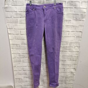 Chico's Purple Skinny Jeans Bold and Stylish